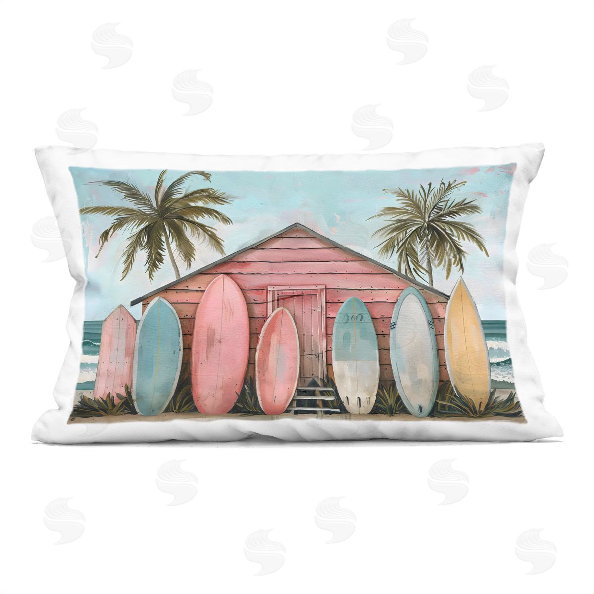 LSR Design Studio Pastel Boards Against Cabin Indoor Printed Pillow Art