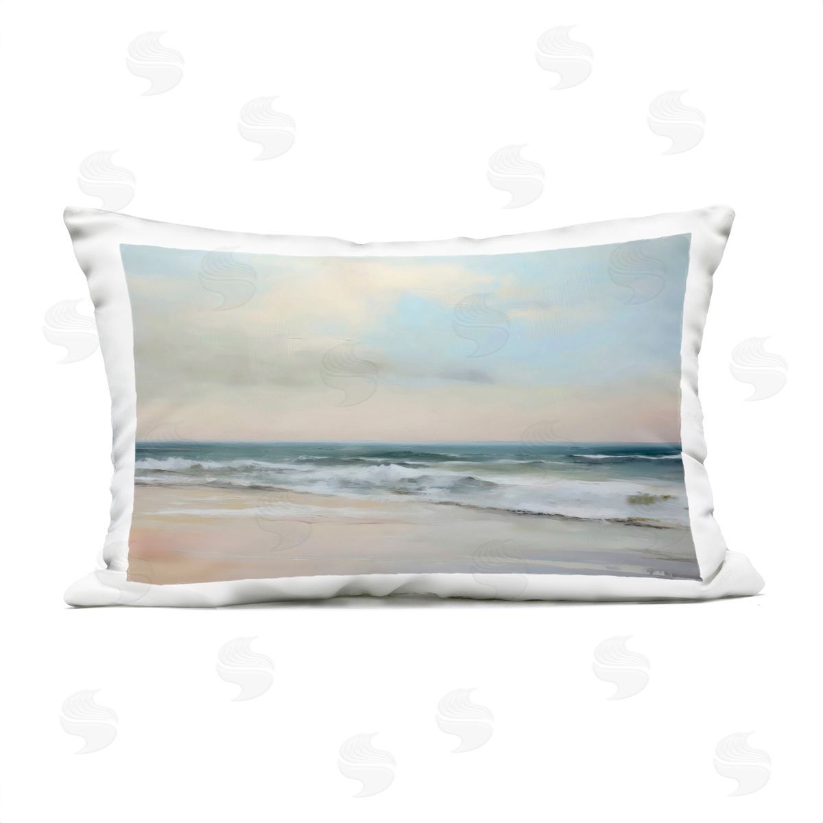 Creative Studio Sandy Shore in Neutrals Outdoor Printed Pillow