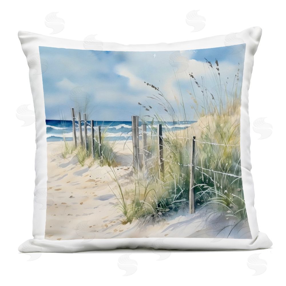LSR Design Studio Breezy Seaside Grasses Outdoor Printed Pillow