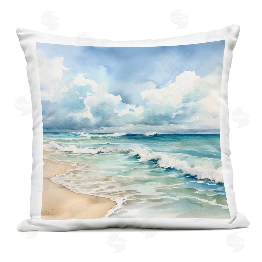 LSR Design Studio Sun Bleached Serene Coast Outdoor Printed Pillow