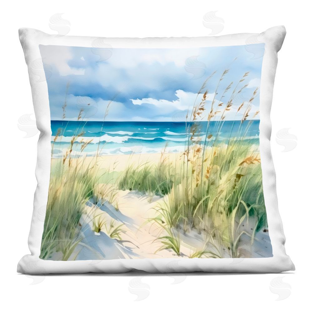 LSR Design Studio Serene Coast with Windblown Breeze Indoor Printed Pillow