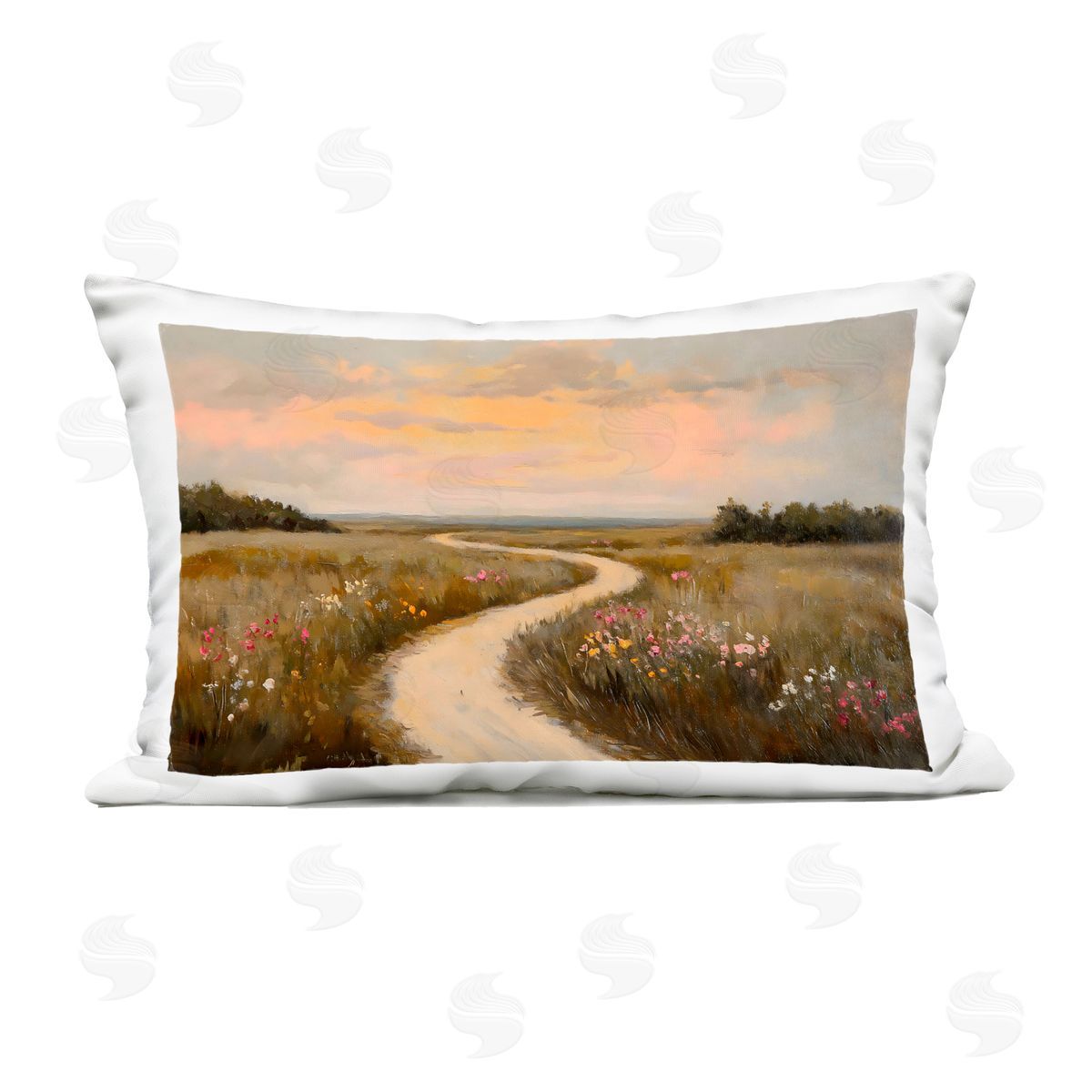 Franklyn Gregory Path To Sunset View Outdoor Printed Throw Pillow