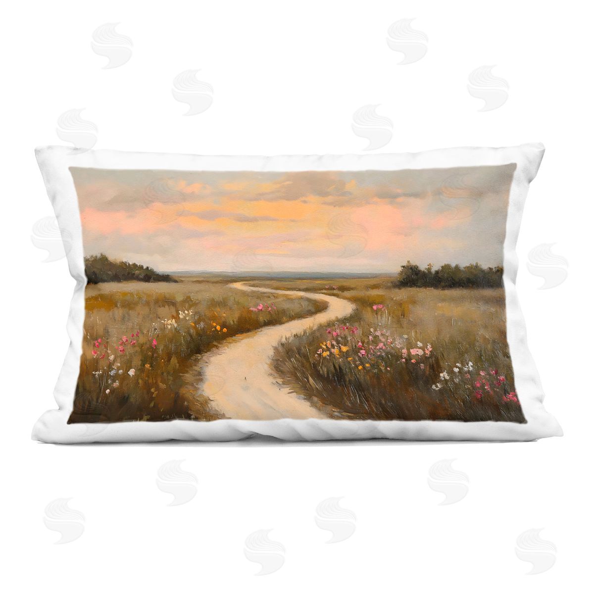 Franklyn Gregory Path To Sunset View Indoor Printed Throw Pillow
