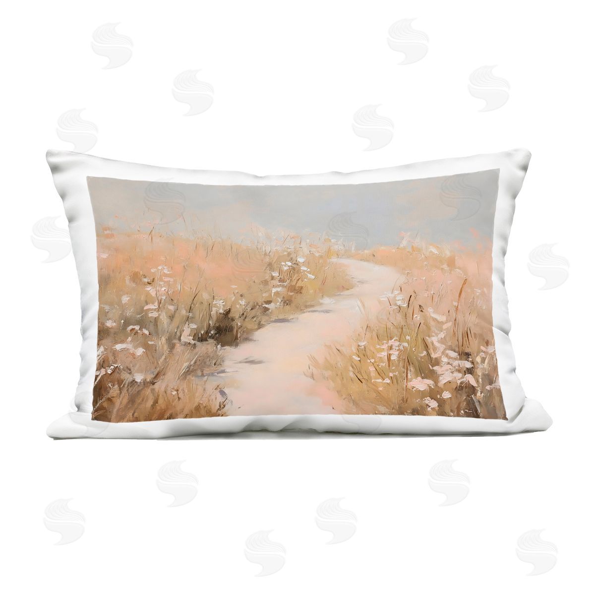 Franklyn Gregory White Wildflower Path Outdoor Printed Throw Pillow