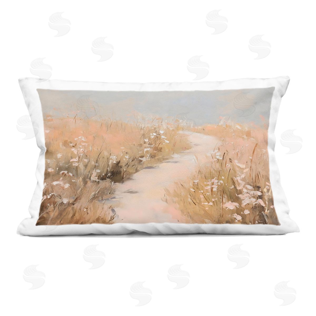 Franklyn Gregory White Wildflower Path Indoor Printed Throw Pillow