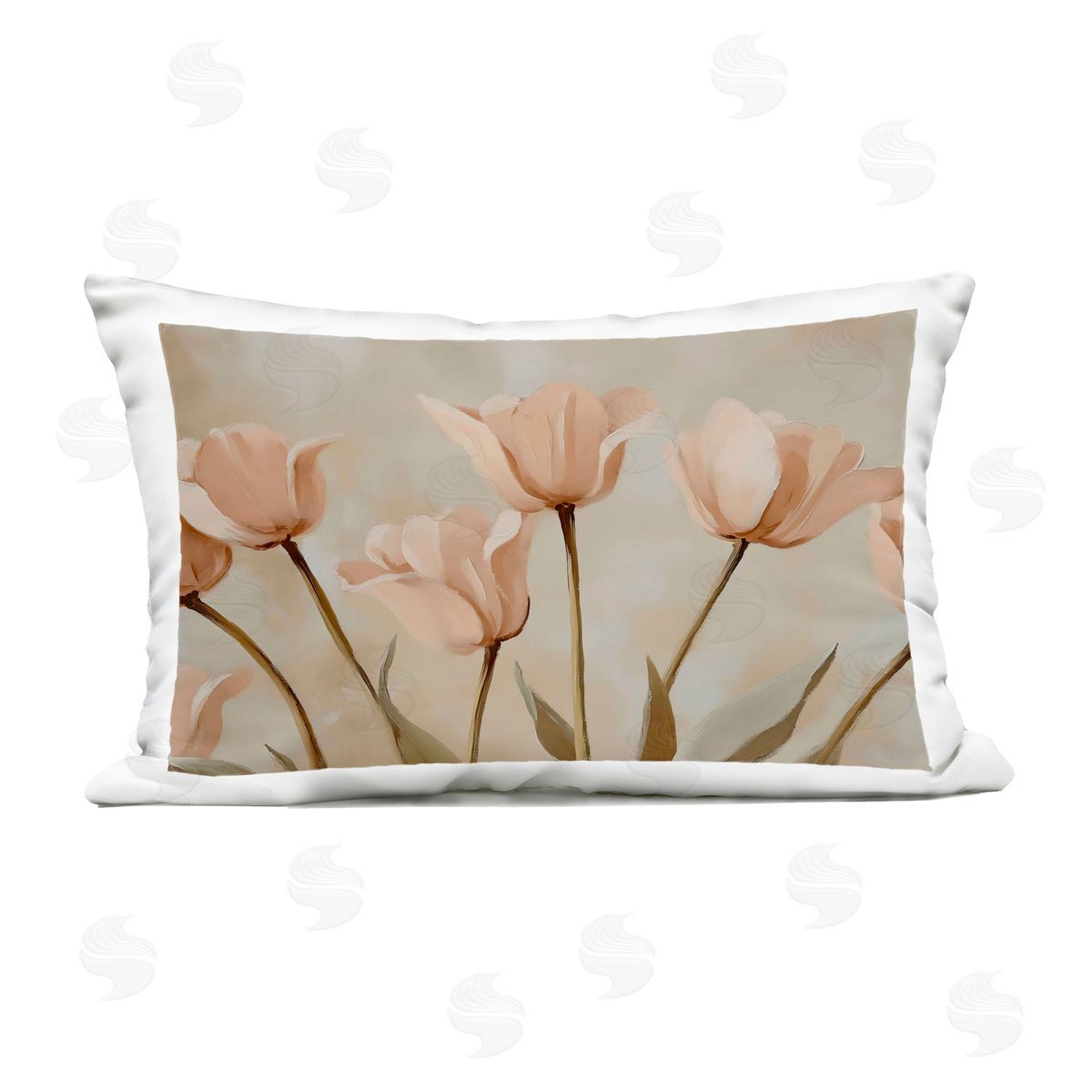 Franklyn Gregory Pale Pink Poppies Bundle Outdoor Printed Throw Pillow