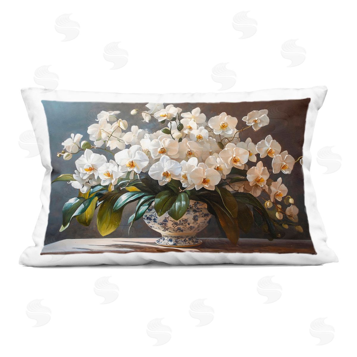 Franklyn Gregory Elegant Orchid Arrangement Indoor Printed Throw Pillow