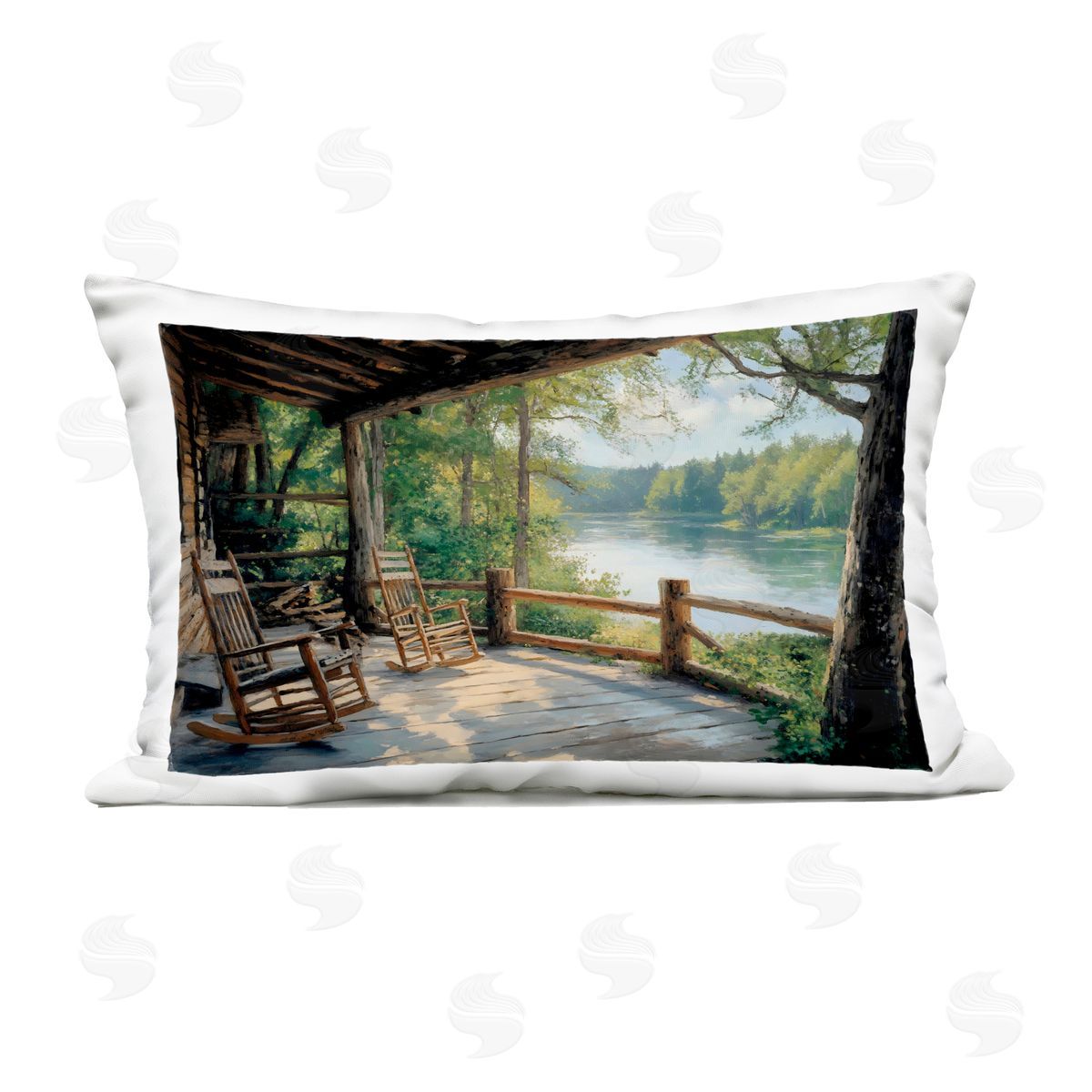 Franklyn Gregory Nature Cabin Views Outdoor Printed Throw Pillow