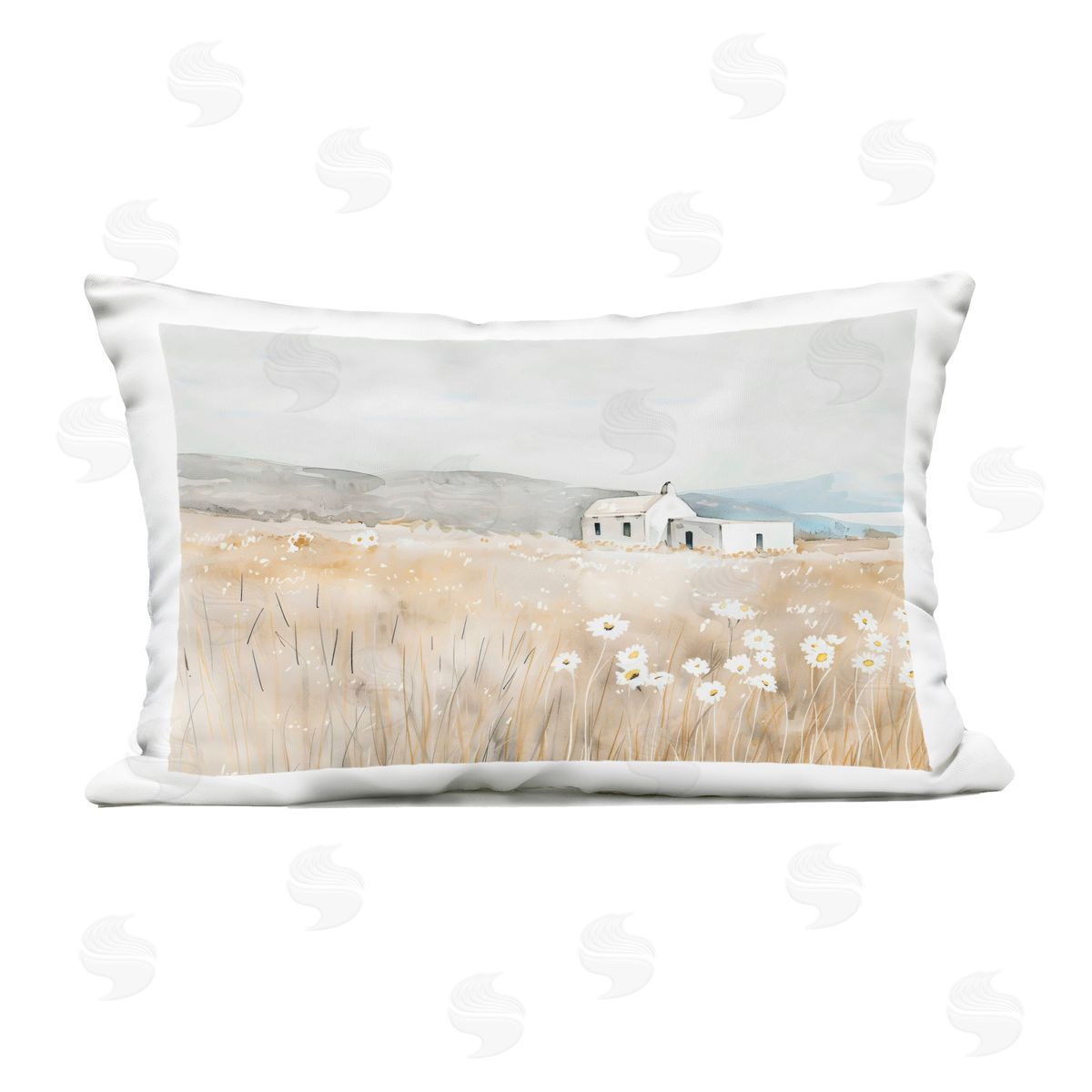 Creative Studio Rustic Landscape Pasture Outdoor Printed Pillow