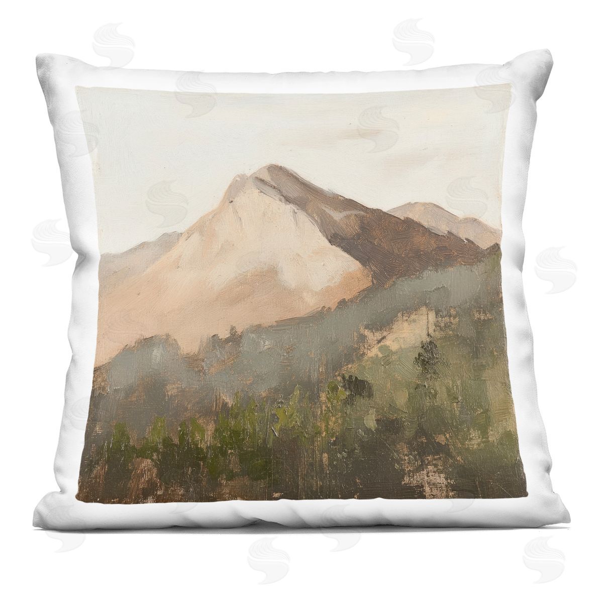Petal Prints Design Sierra Mountain Landscape Indoor Printed Throw Pillow
