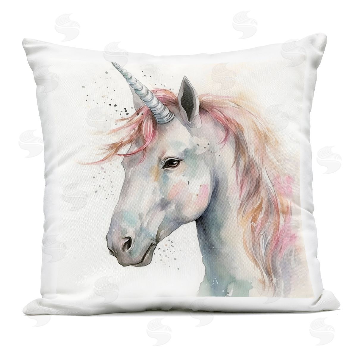 Creative Studio Unicorn With Pink Mane Outdoor Printed Throw Pillow