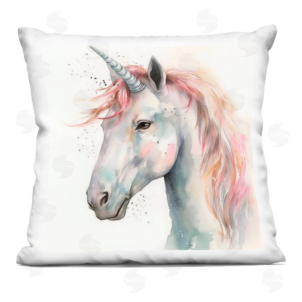 Creative Studio Unicorn With Pink Mane Indoor Printed Throw Pillow