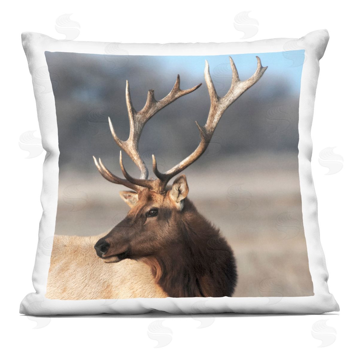 Danita Delimont Stunning Elk Portrait Indoor Printed Pillow