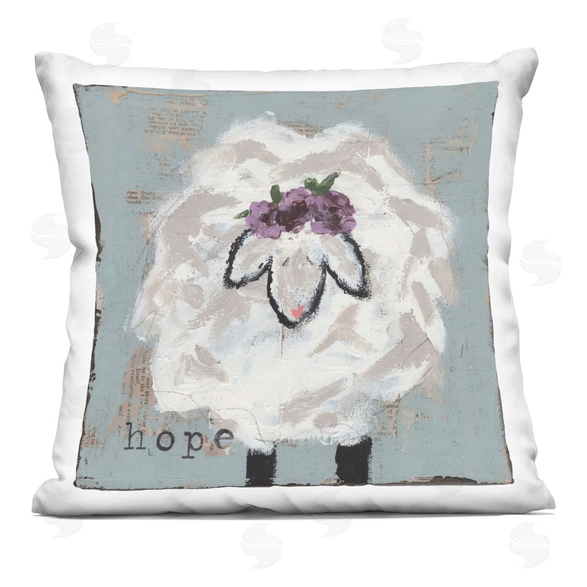 stupell industries Cassandra Cushman | Uplifting Hope Sheep Printed Throw Pillow
