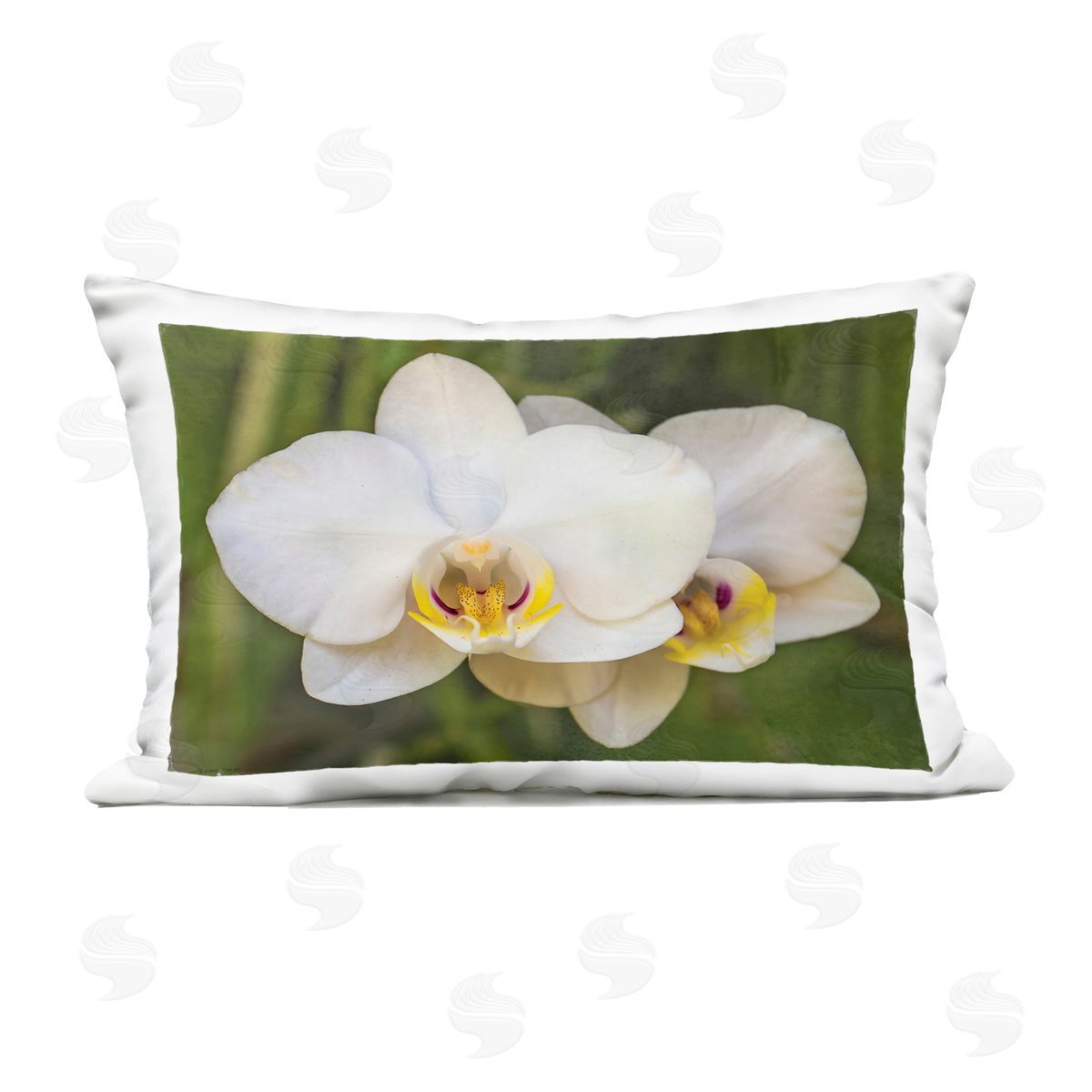 Seven Trees Design Orchid Blossom Glow Outdoor Printed Throw Pillow