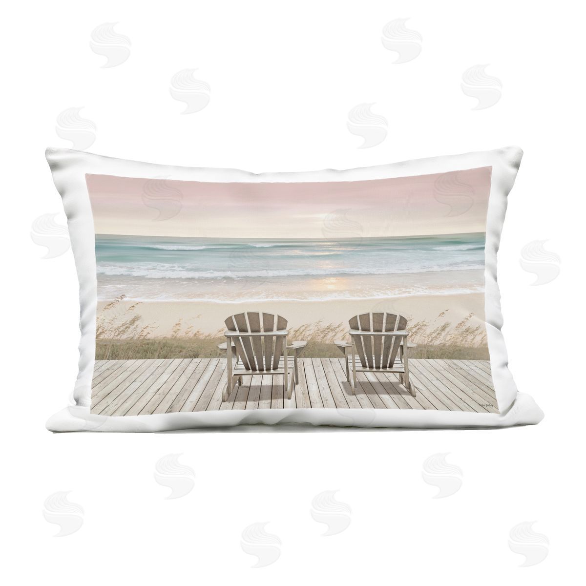 Amber Sterling Watching The Pastel Sunset Outdoor Printed Throw Pillow
