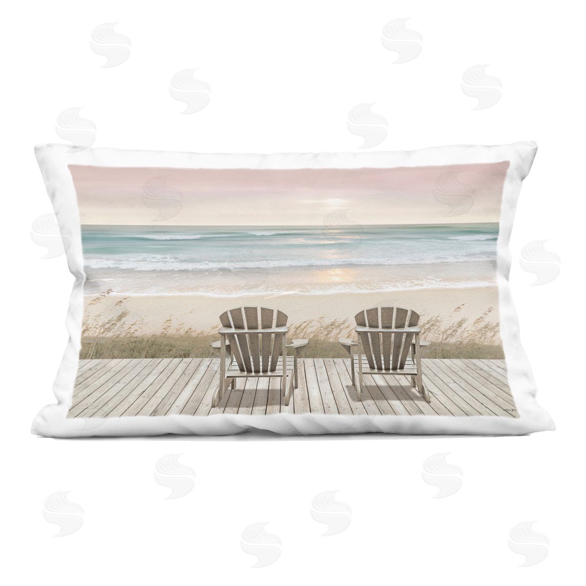 Amber Sterling Watching The Pastel Sunset Indoor Printed Throw Pillow