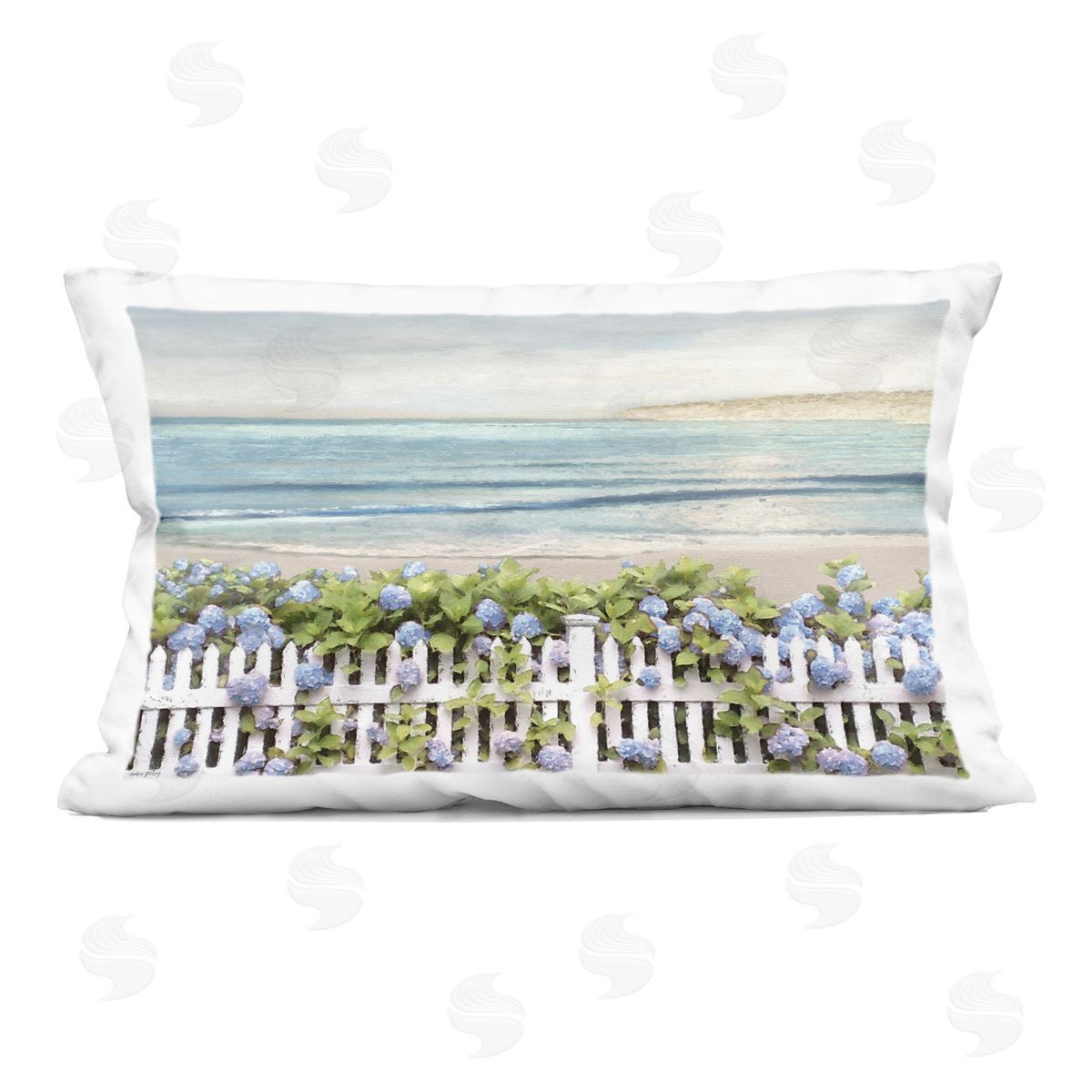 Amber Sterling Blooming Boundaries Beach Garden Indoor Printed Throw Pillow