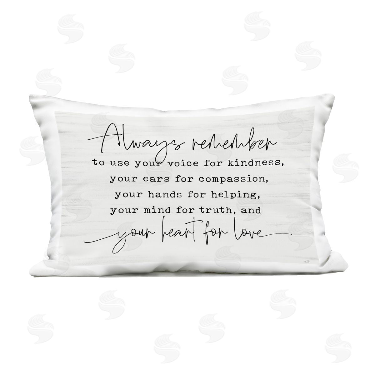 Lux + Me Designs Always Remember Heart For Love Outdoor Printed Throw Pillow