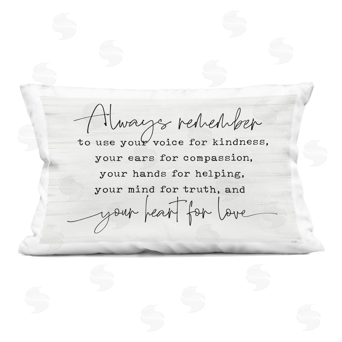 Lux + Me Designs Always Remember Heart For Love Indoor Printed Throw Pillow