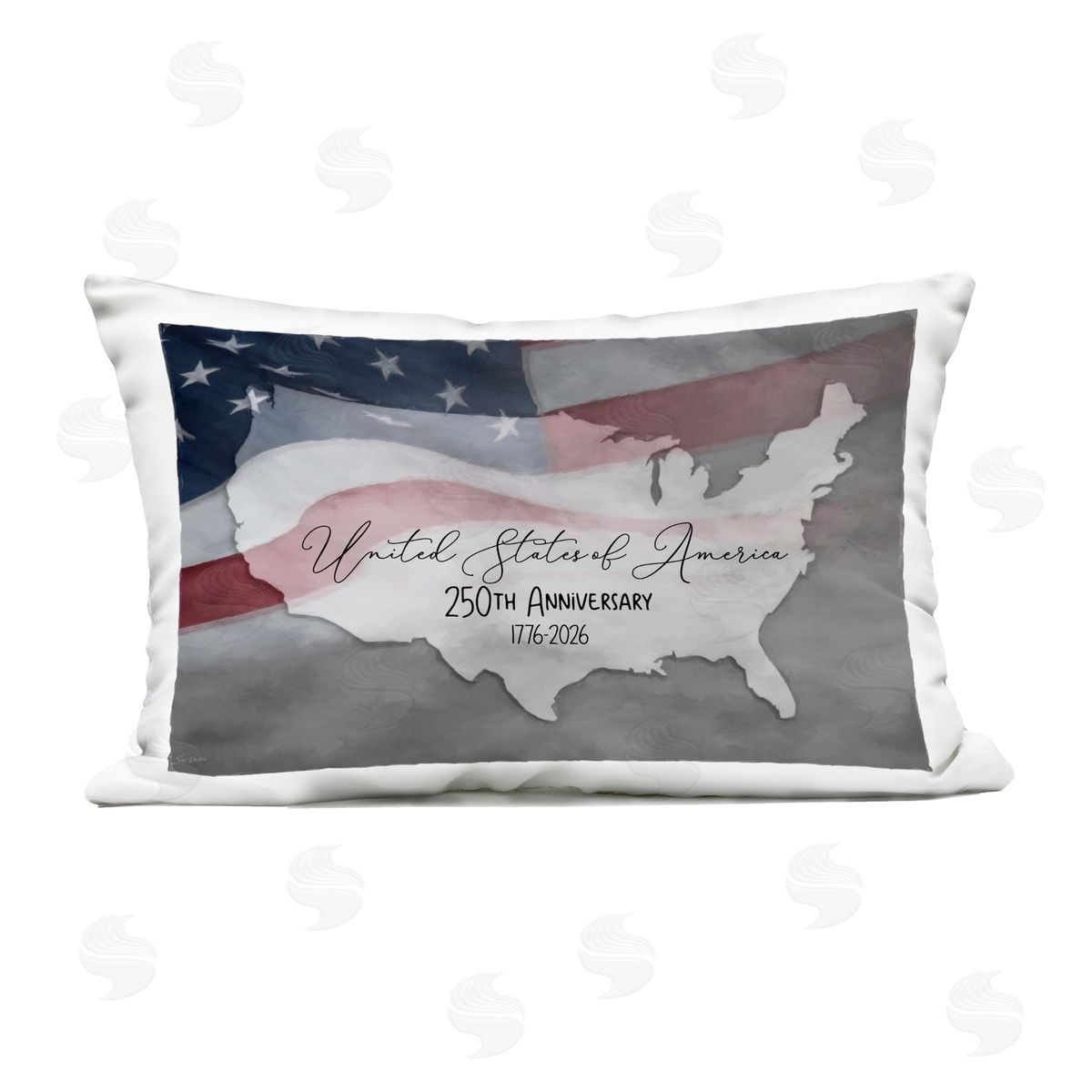 Lori Deiter USA 250th Anniversary Outdoor Printed Throw Pillow