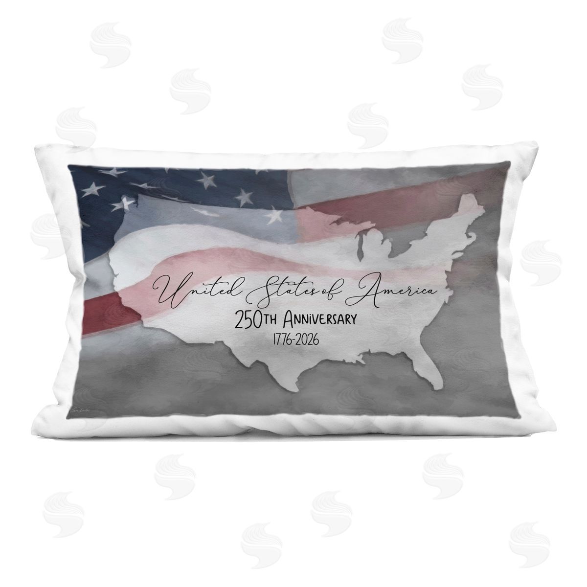 Lori Deiter USA 250th Anniversary Indoor Printed Throw Pillow