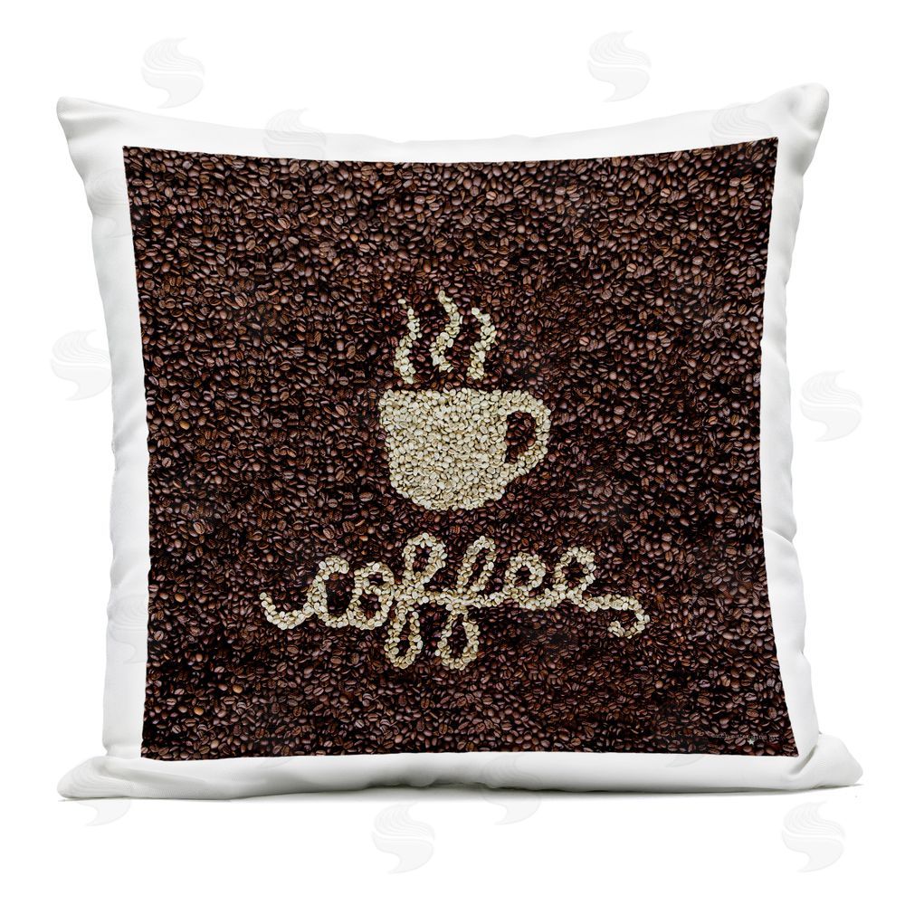 Seven Trees Design Coffee Bean Pattern Outdoor Printed Throw Pillow