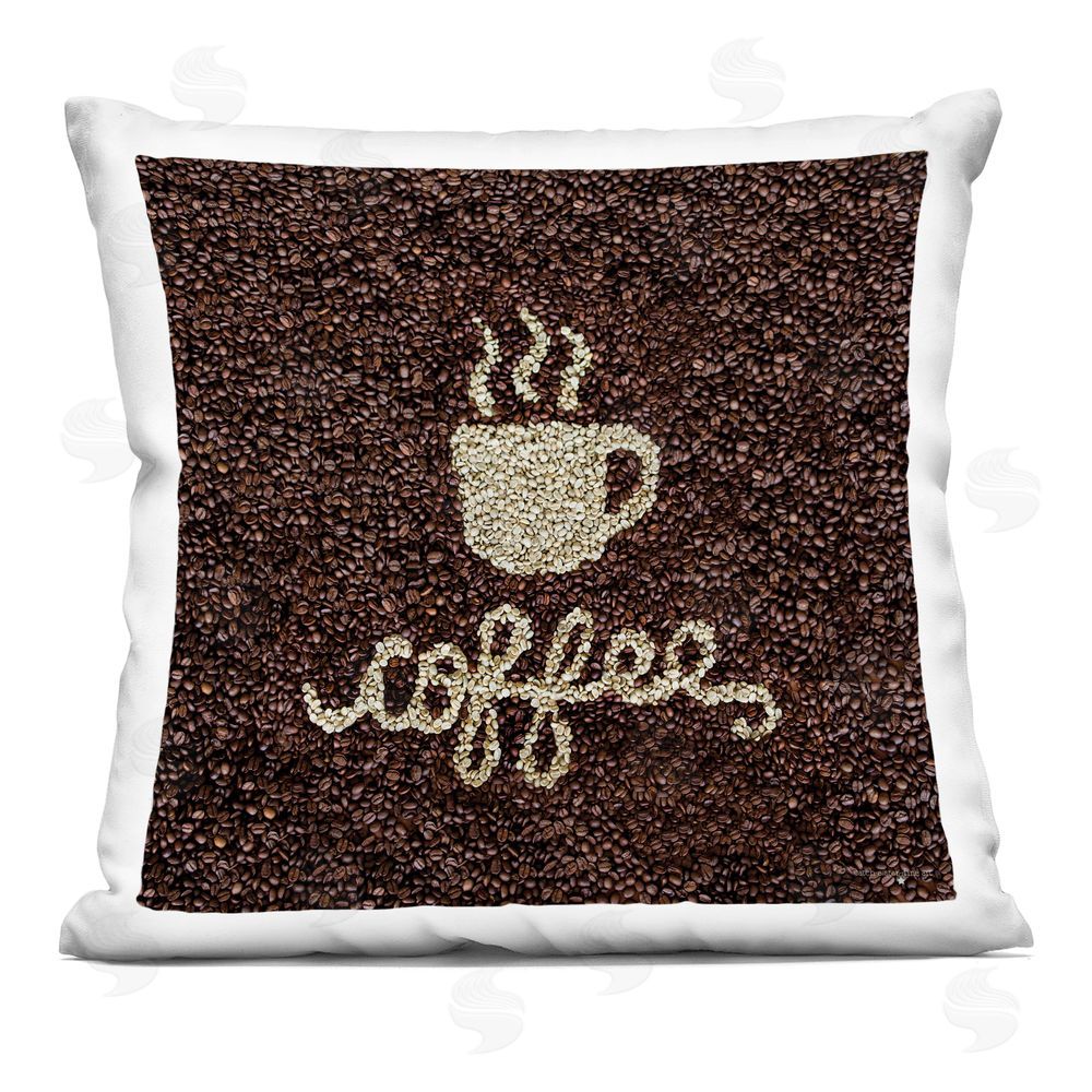 Seven Trees Design Coffee Bean Pattern Indoor Printed Throw Pillow