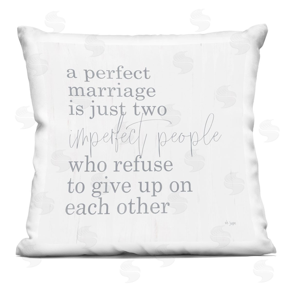 stupell industries Jaxn Blvd. | Perfect Marriage Refuse to Give Up Printed Throw Pillow