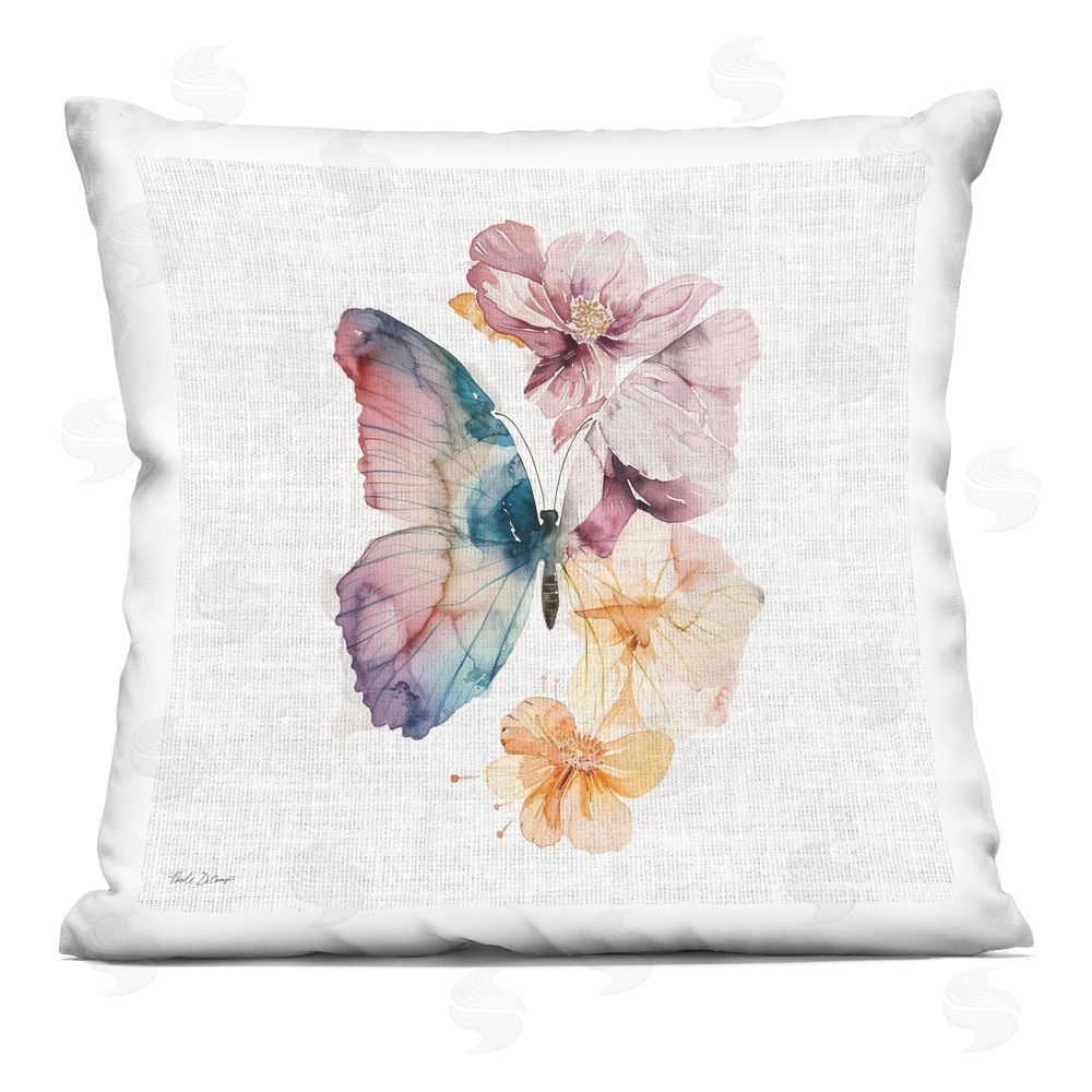 Nicole DeCamp Emerging Beauty Butterfly Indoor Printed Throw Pillow
