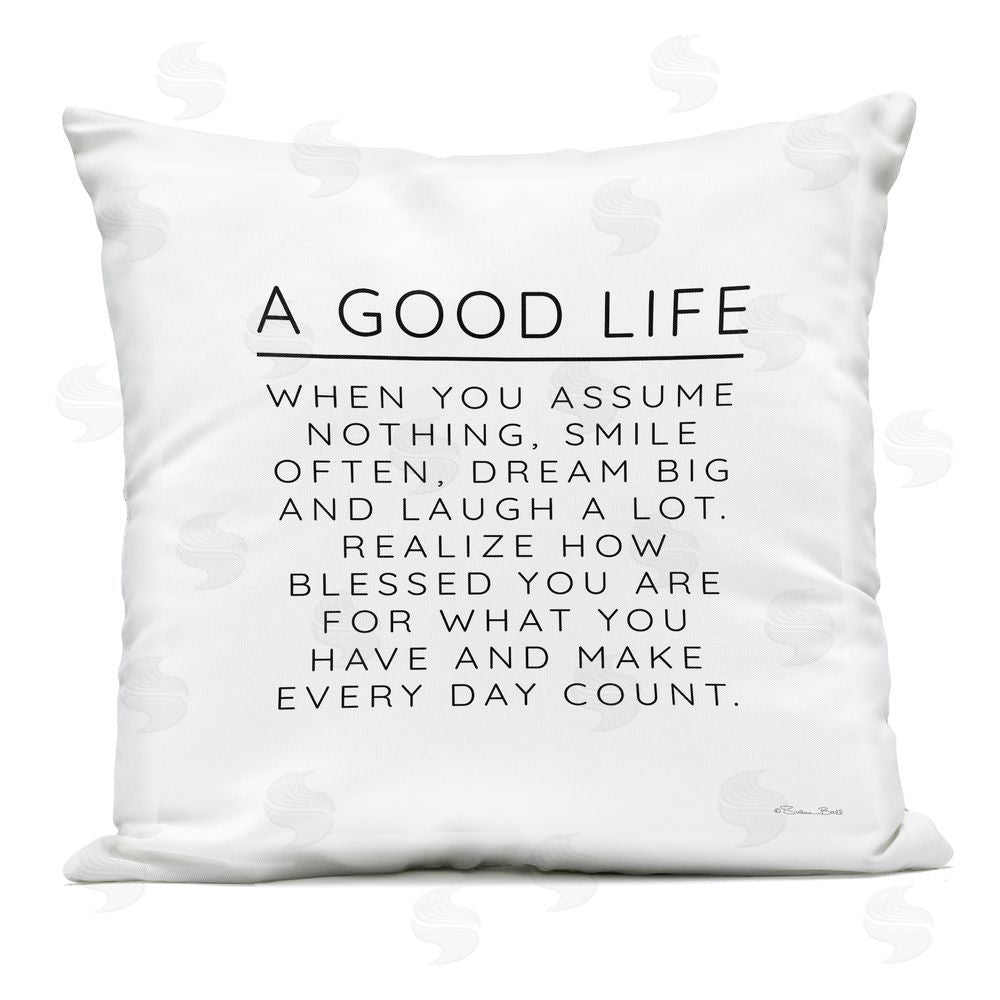 Susan Ball A Good Life Blessings Outdoor Printed Throw Pillow