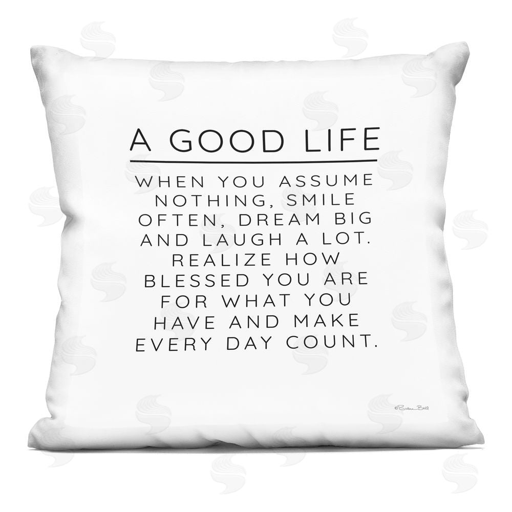 Susan Ball A Good Life Blessings Indoor Printed Throw Pillow