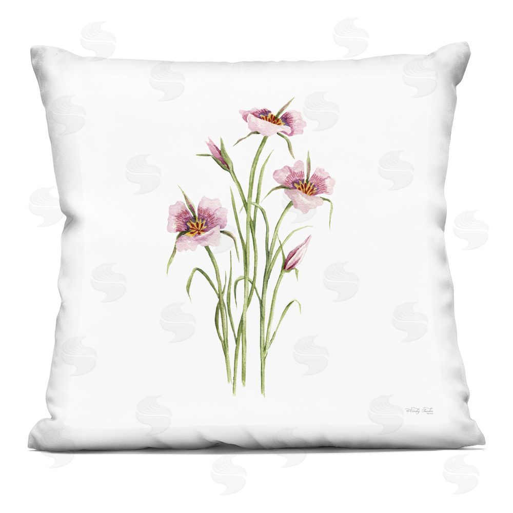 Cindy Jacobs Fuchsia Mariposa Botanical Indoor Printed Throw Pillow