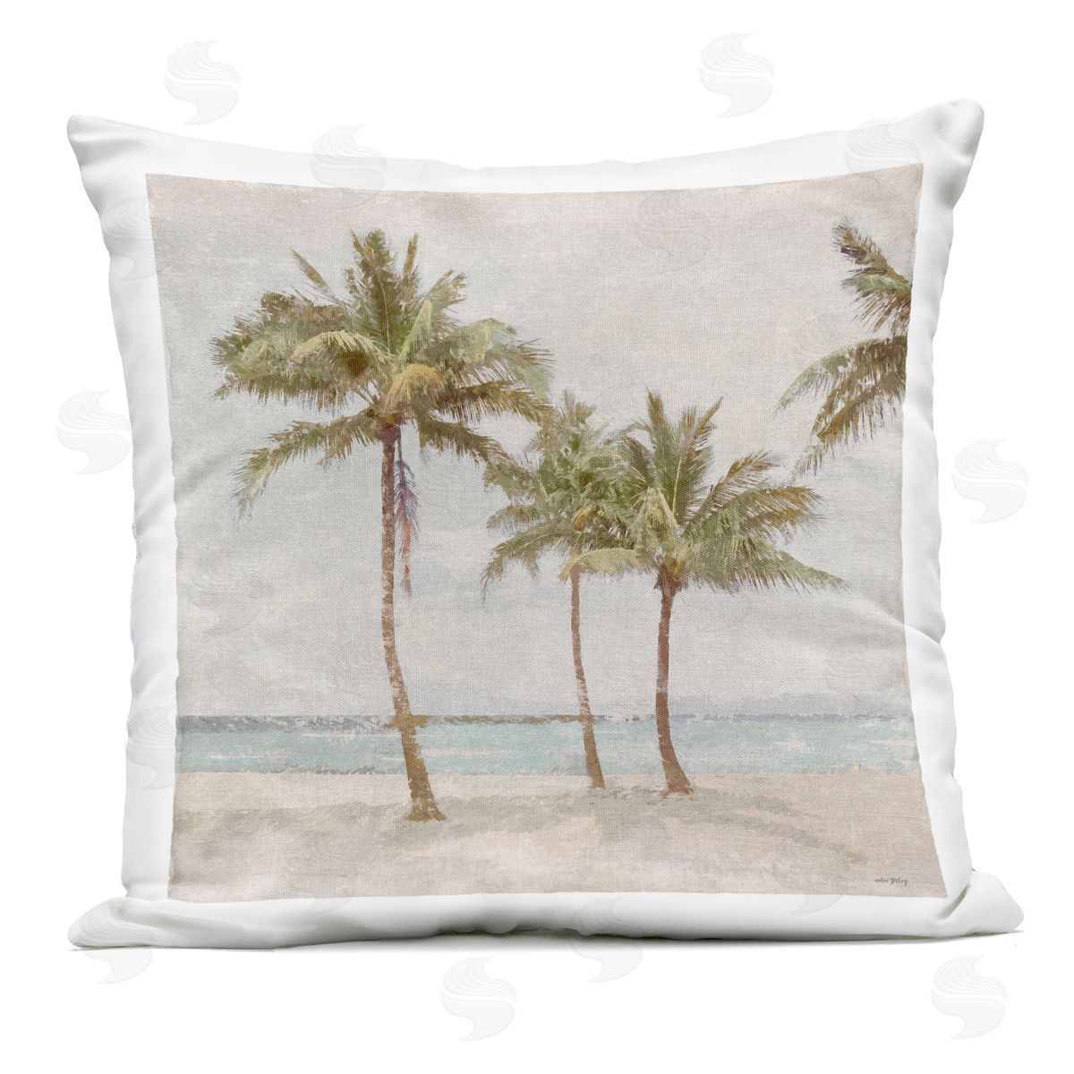 Amber Sterling My Favorite Beach Spot Outdoor Printed Throw Pillow
