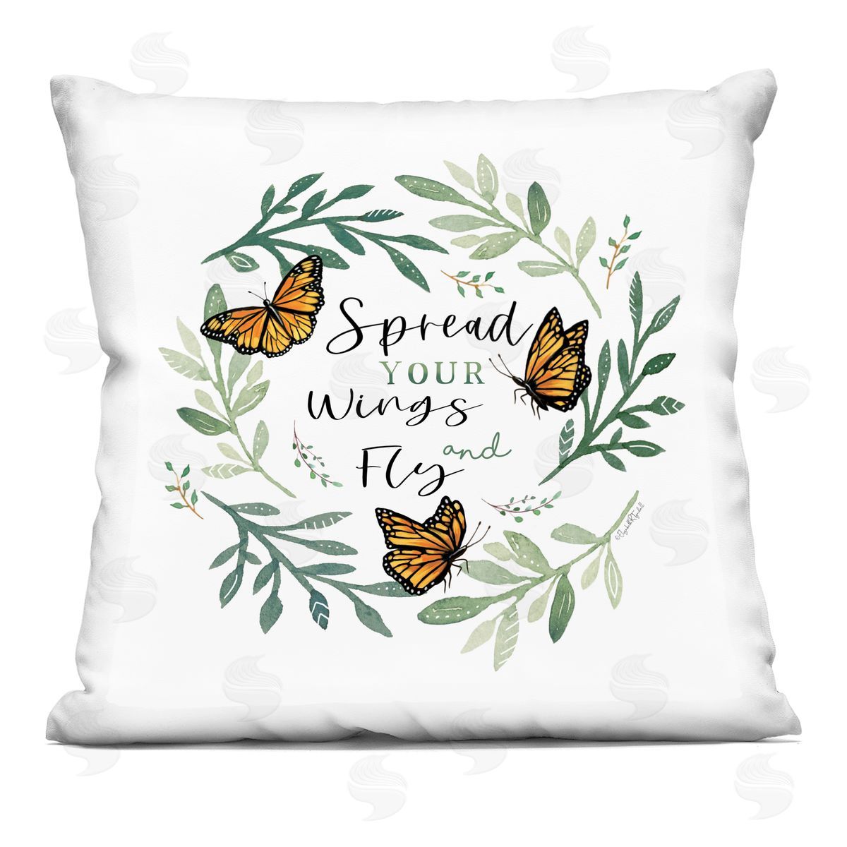Elizabeth Tyndall Spread Your Wings Butterflies Indoor Printed Throw Pillow
