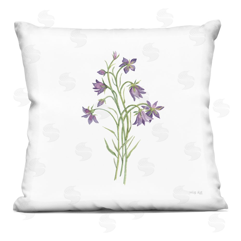 Cindy Jacobs Soft Bluebells Botanical Indoor Printed Throw Pillow