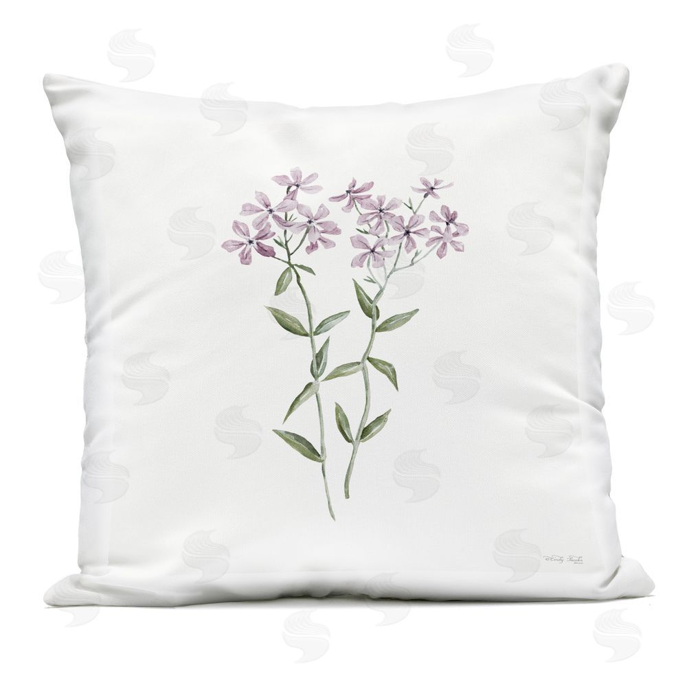 Cindy Jacobs Purple Phlox Botanical Outdoor Printed Throw Pillow