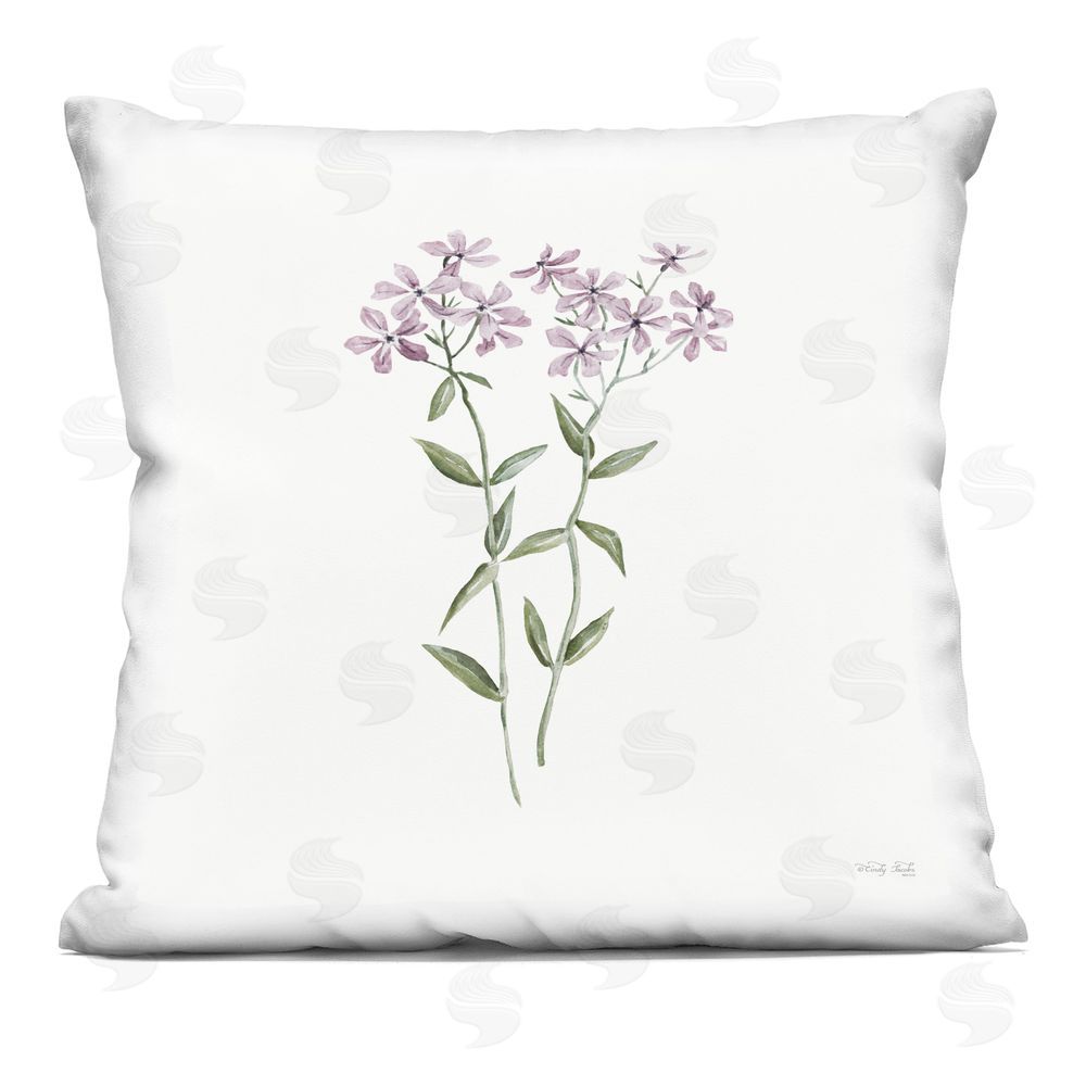 Cindy Jacobs Purple Phlox Botanical Indoor Printed Throw Pillow