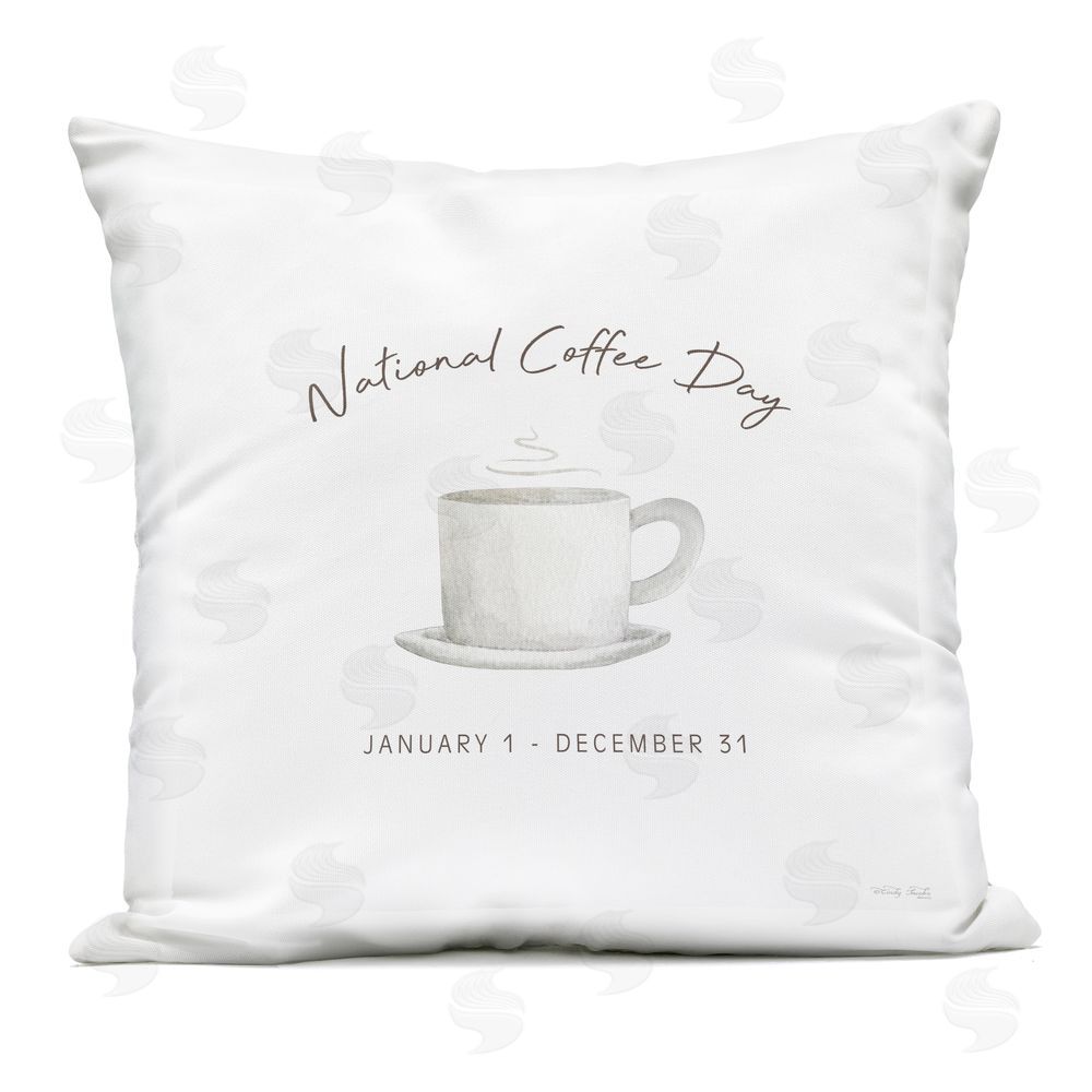 Cindy Jacobs Everyday National Coffee Day Outdoor Printed Throw Pillow
