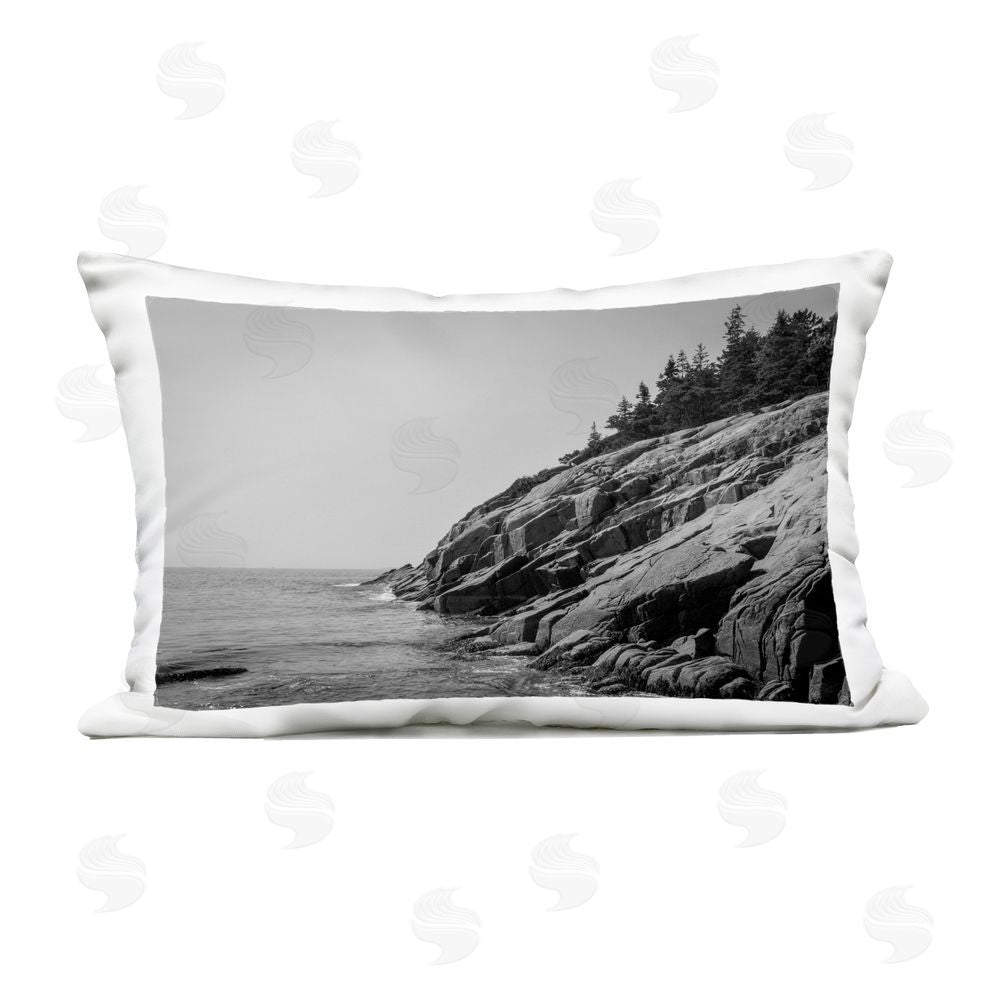 James Rodewald Steep Ocean Cliff Side Outdoor Printed Throw Pillow