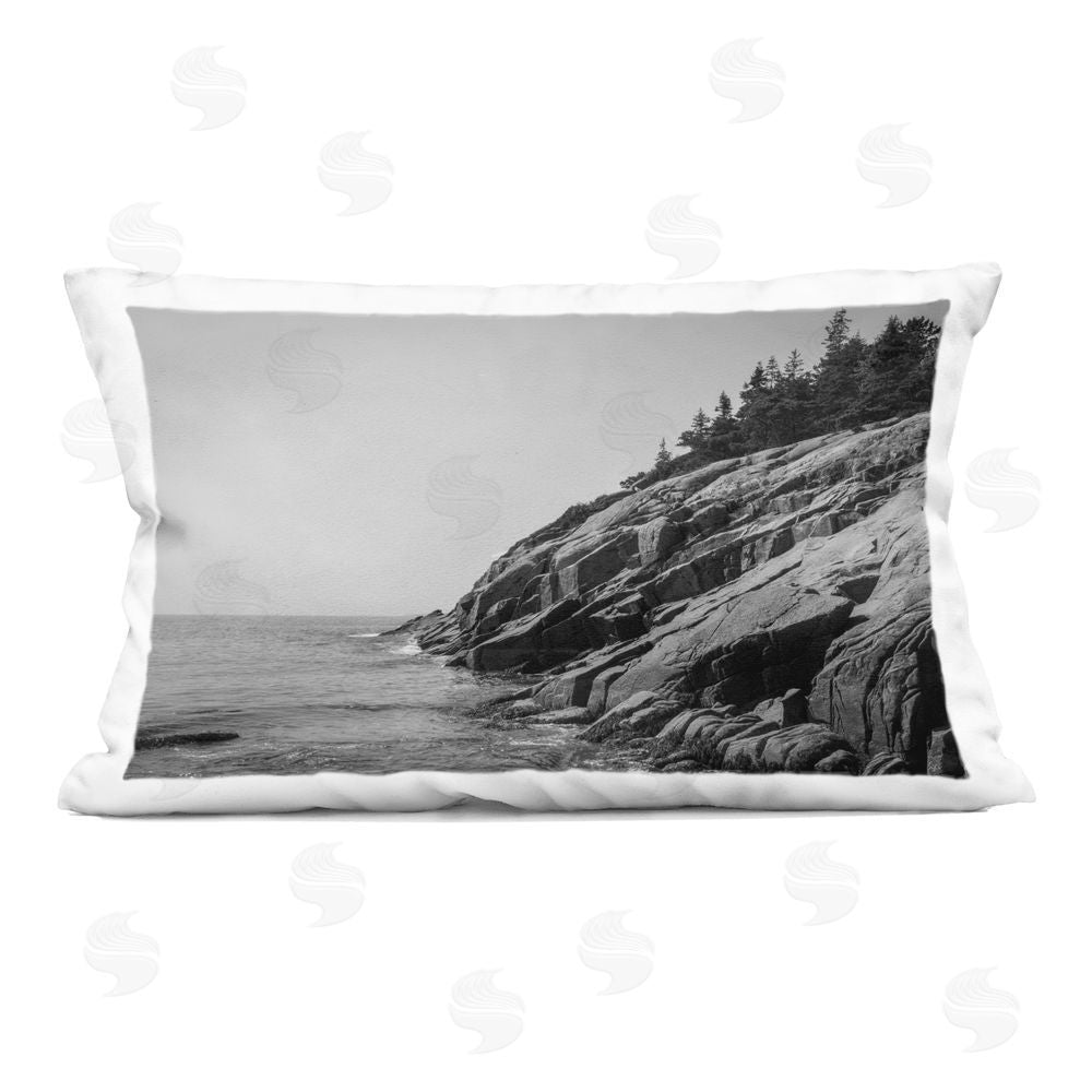 James Rodewald Steep Ocean Cliff Side Indoor Printed Throw Pillow