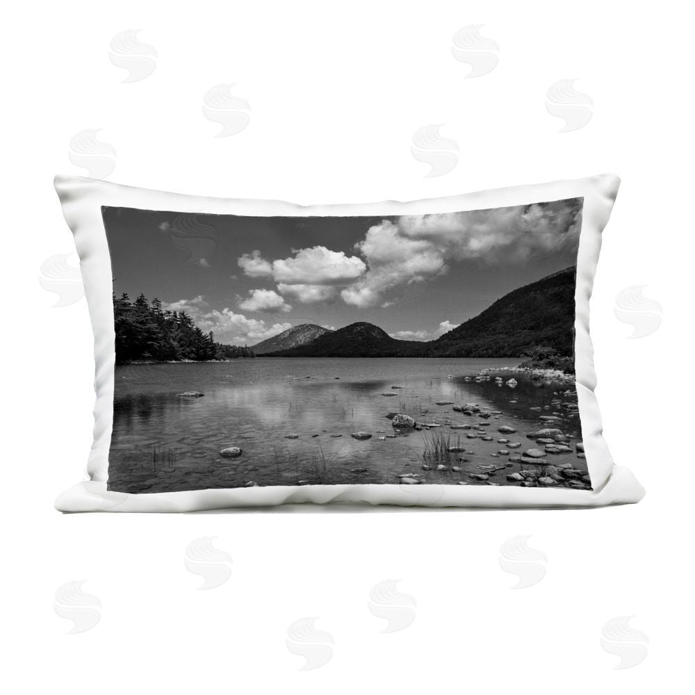 James Rodewald Cloudy Mountain In The Distance Outdoor Printed Throw Pillow