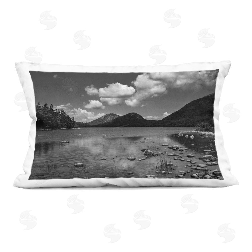 James Rodewald Cloudy Mountain In The Distance Indoor Printed Throw Pillow