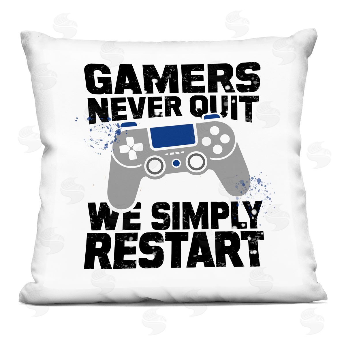 Kim Allen Simply Restart Gamer Motivation Indoor Printed Throw Pillow