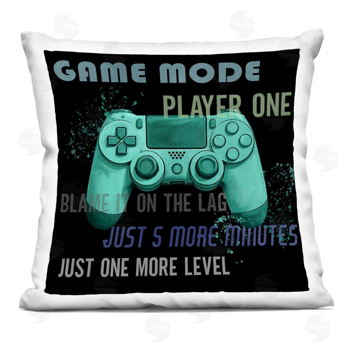 Kim Allen Game Mode Player One Controller Indoor Printed Throw Pillow