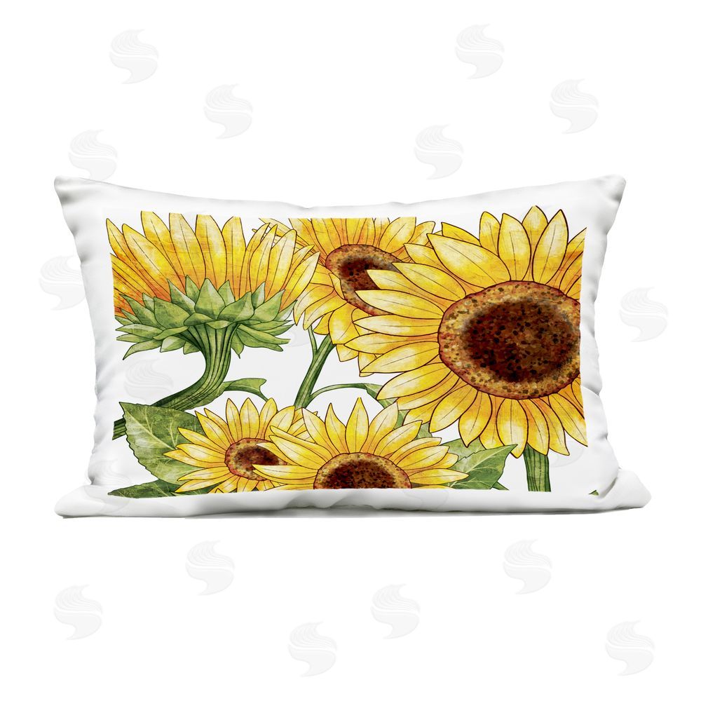 Kim Allen Rustic Bloom Sunflowers Outdoor Printed Throw Pillow