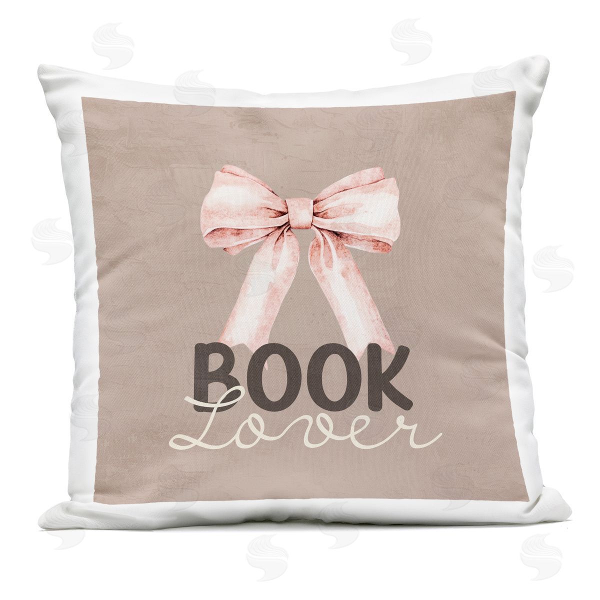 Kim Allen Book Lover with Bow Outdoor Printed Throw Pillow