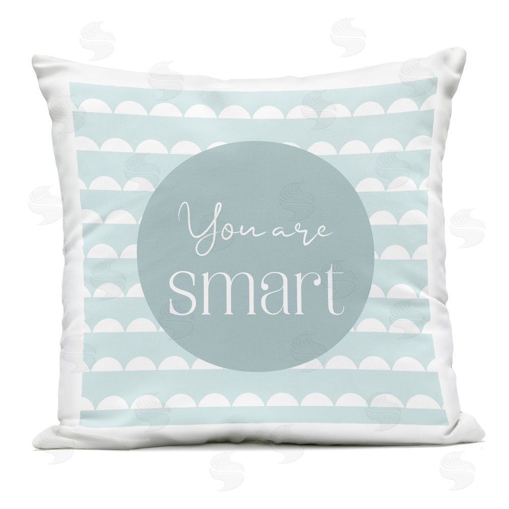 Christine Simpson Art You Are Smart Affirmation Outdoor Printed Throw Pillow