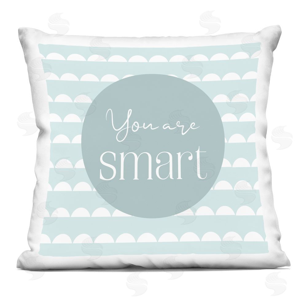 Christine Simpson Art You Are Smart Affirmation Indoor Printed Throw Pillow
