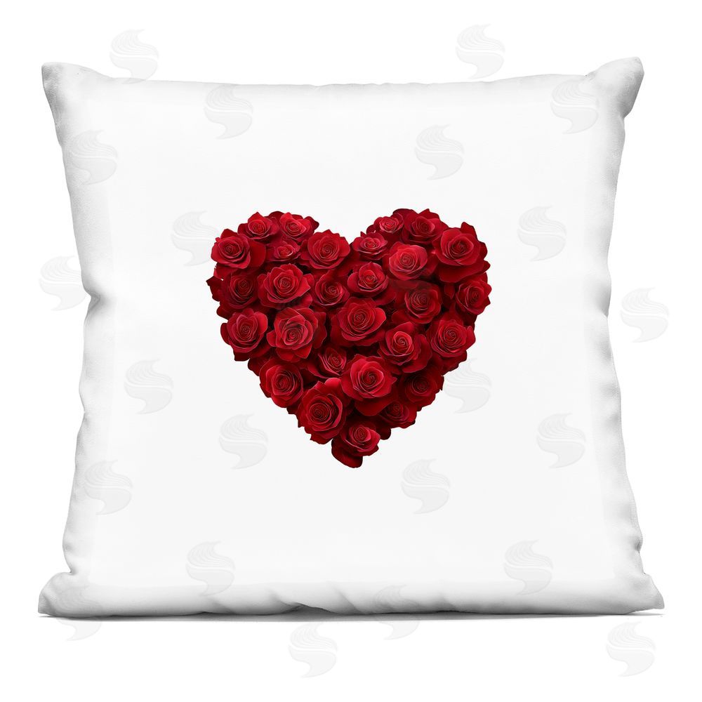 Christine Simpson Art Heart of Roses Bouquet Indoor Printed Throw Pillow